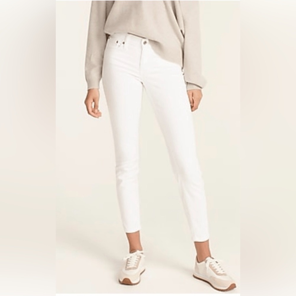J.Crew 8” Toothpick White Jeans - Picture 1 of 11